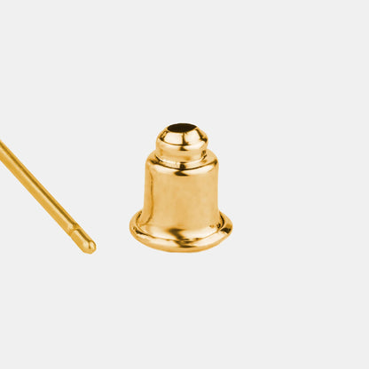 14k Gold-Plated Mother of Pearl Clover Stud Earrings Pack of 3