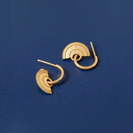 14k Gold-Plated Fan Drop Earrings