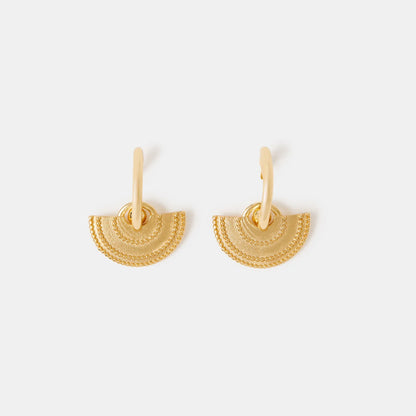 14k Gold-Plated Fan Drop Earrings