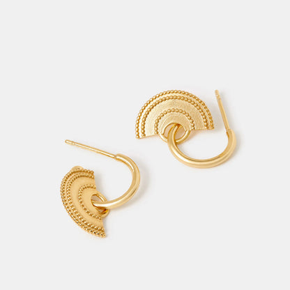 14k Gold-Plated Fan Drop Earrings