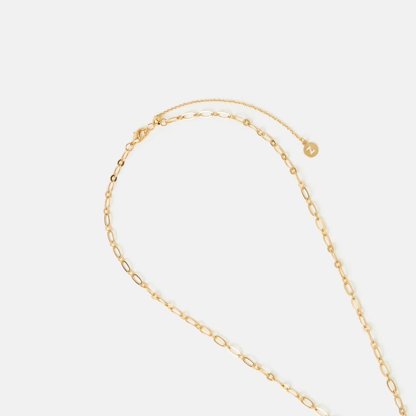 14k Gold-Plated Pearl Lariat Necklace