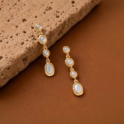 Faux Mini Stone drop earrings in Blue