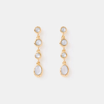 Faux Mini Stone drop earrings in Blue