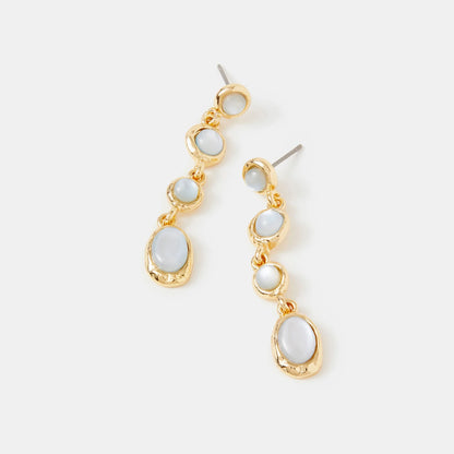 Faux Mini Stone drop earrings in Blue