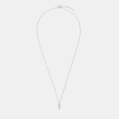 925 Sterling Silver Feather Pendant Necklace