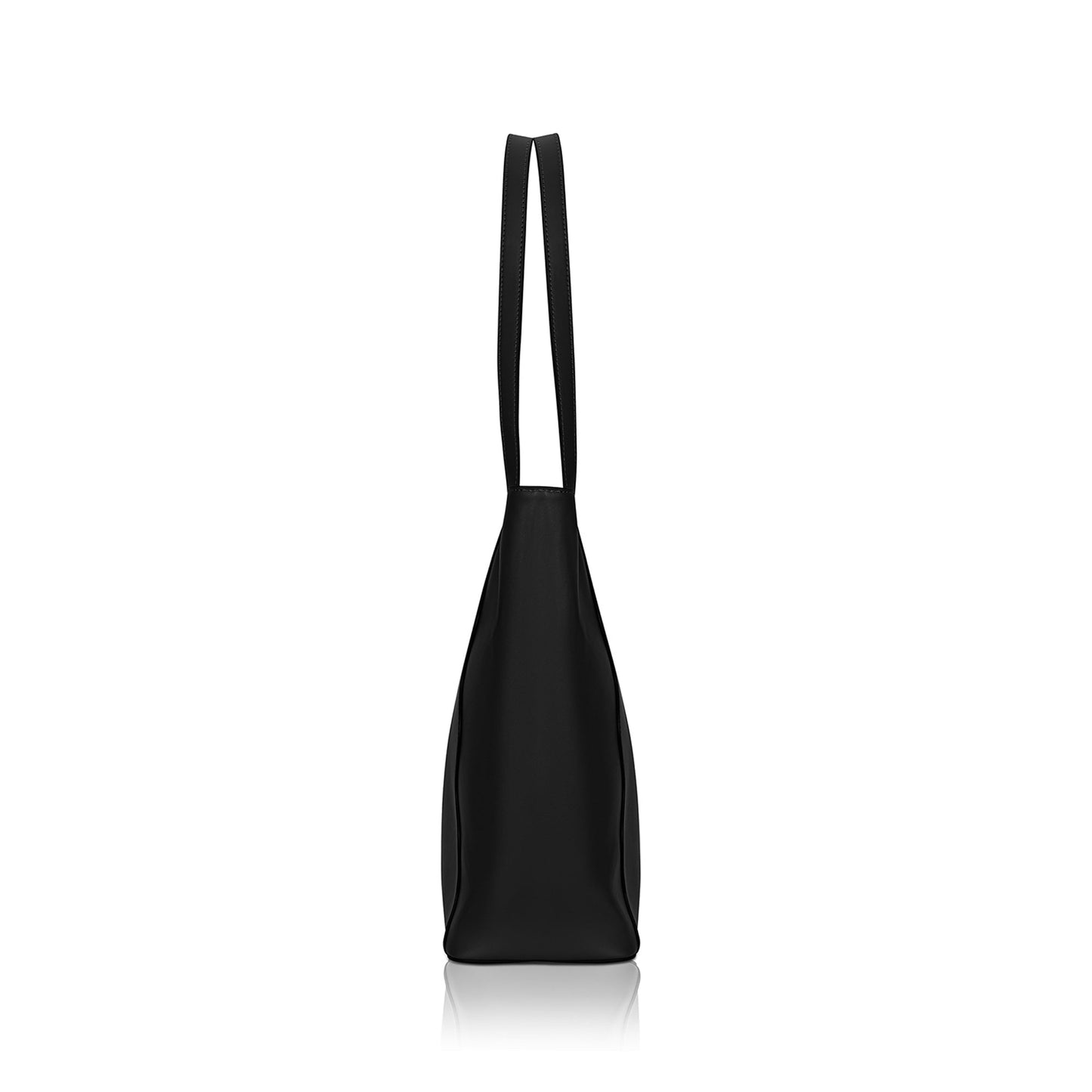 Black Wavy Stitch Tote