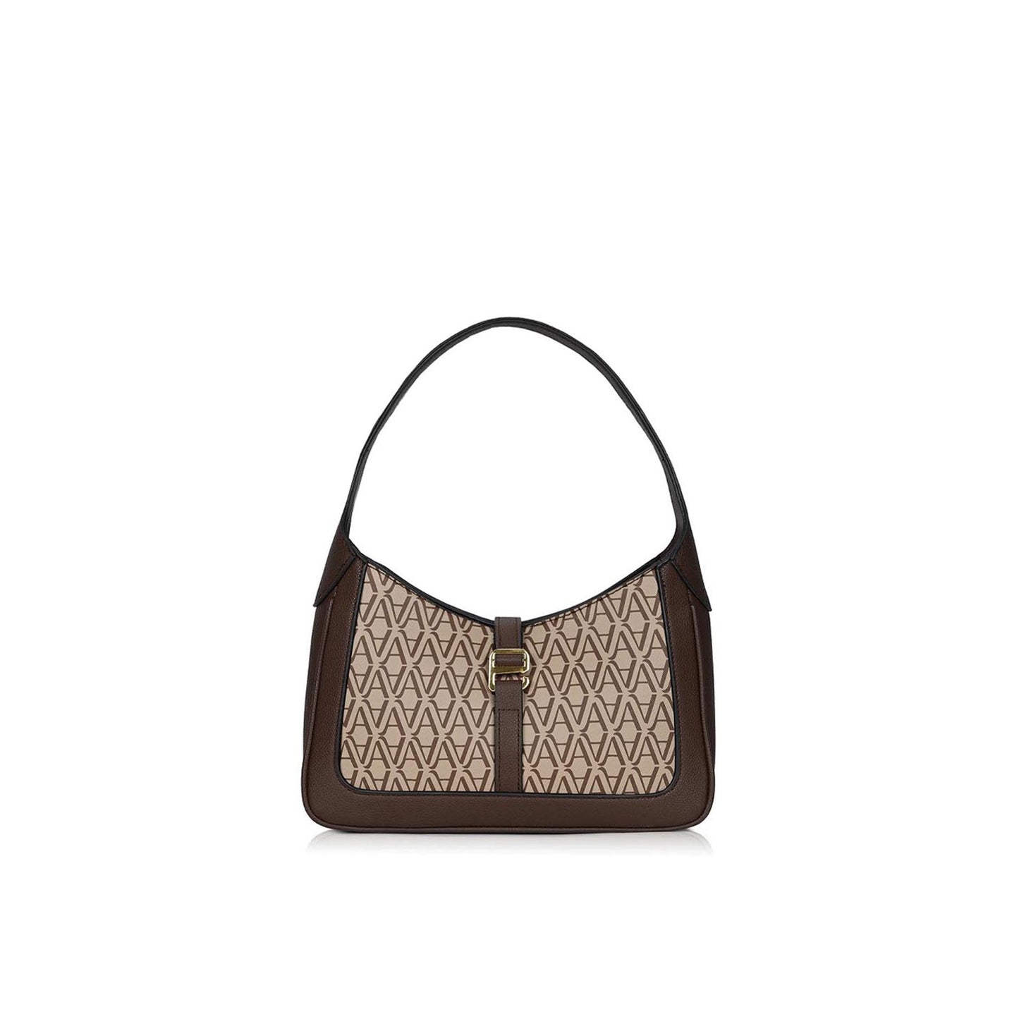Brown Angie Monogram Shoulder Bag