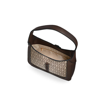 Brown Angie Monogram Shoulder Bag