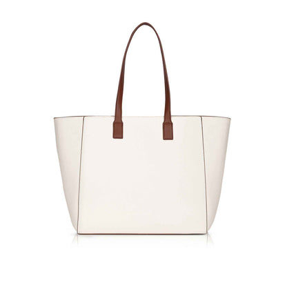 White Colorblock Tote