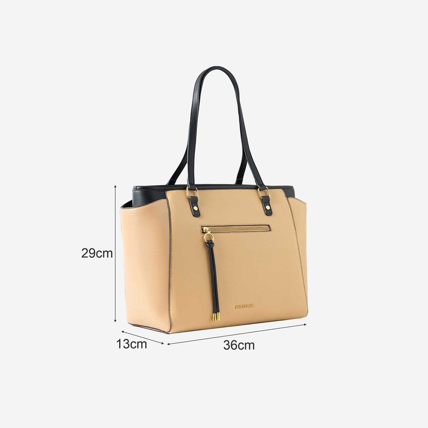 Beige Serene Work Tote Bag