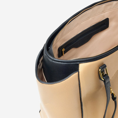 Beige Serene Work Tote Bag