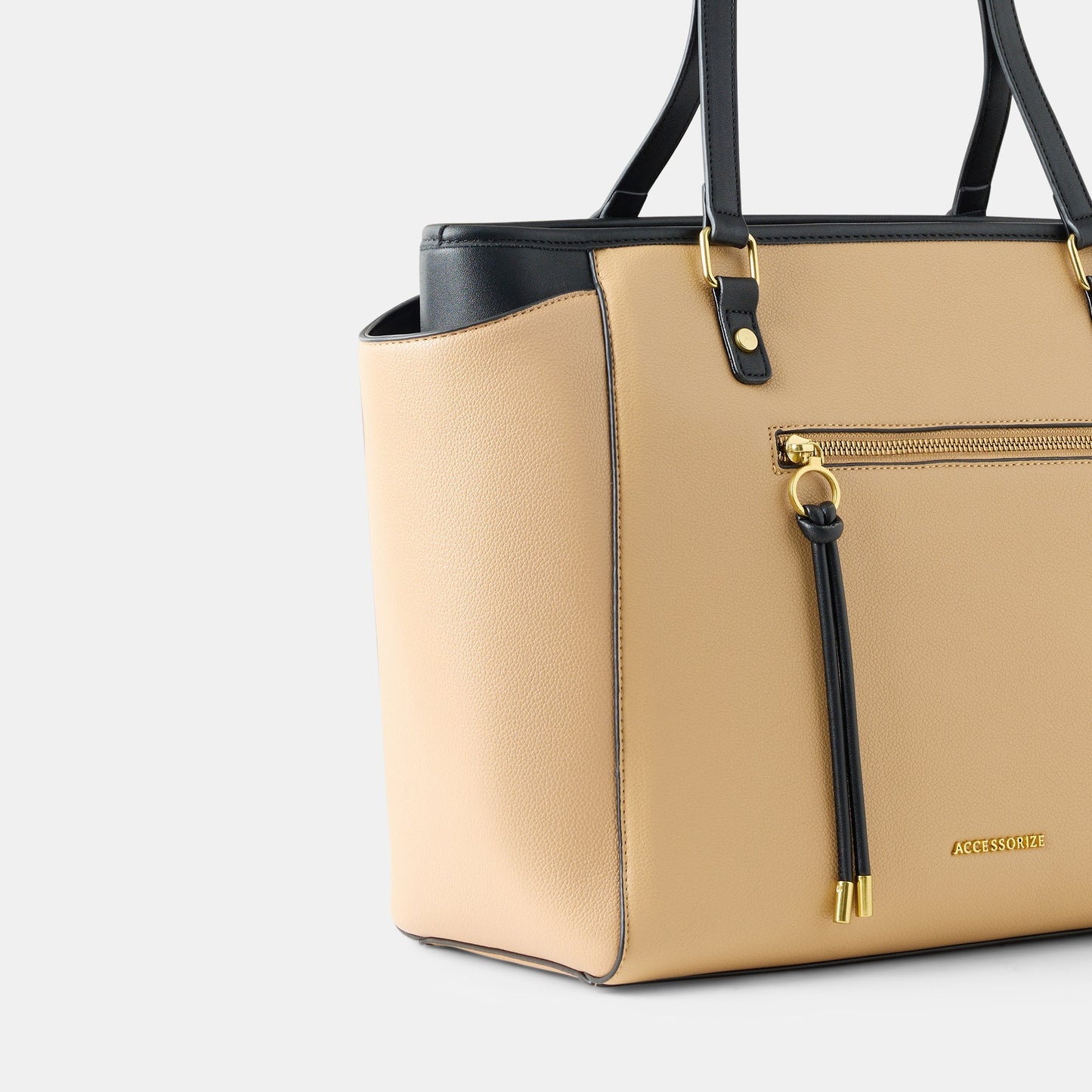 Beige Serene Work Tote Bag