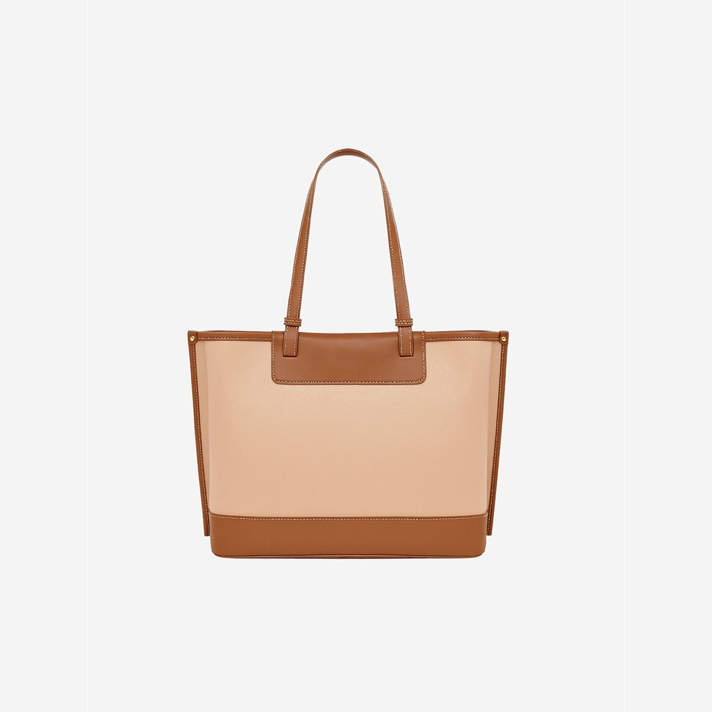Beige & Tan Two-Tone Adore Work Tote