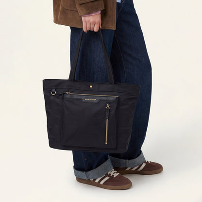 Black Siona Multi-Pocket Tote