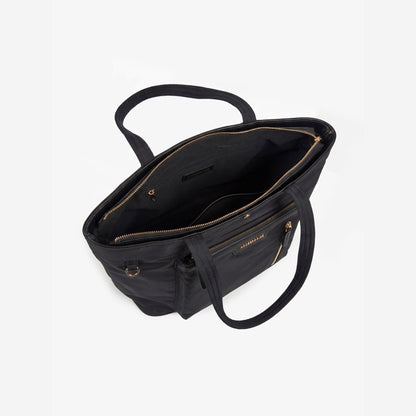 Black Siona Multi-Pocket Tote