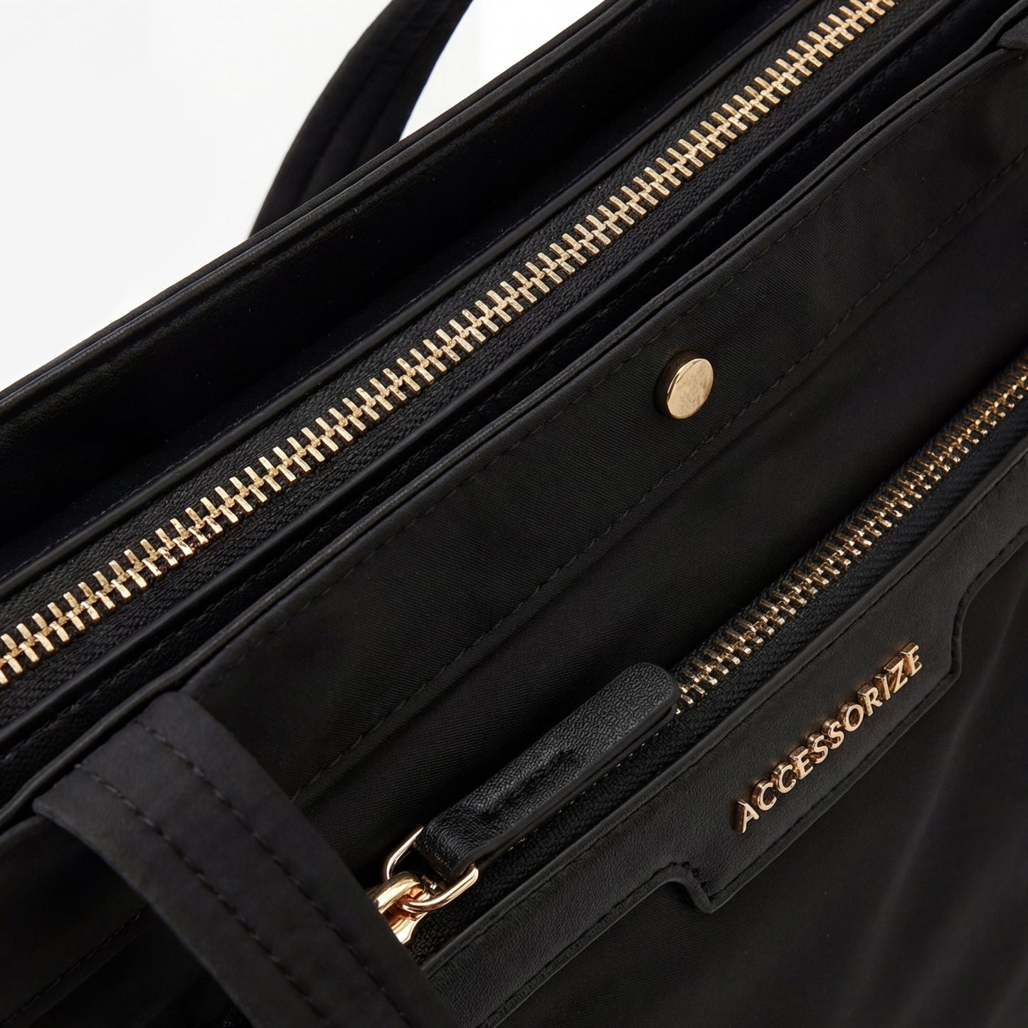 Black Siona Multi-Pocket Tote