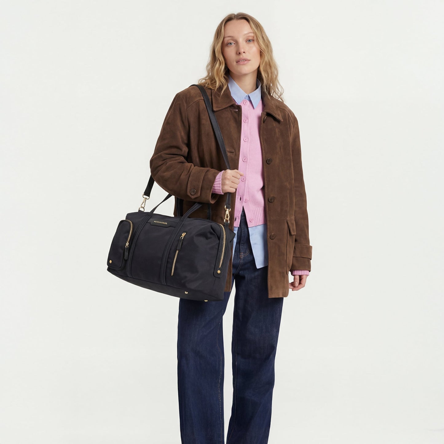 Black Vesta Multi-Pocket Weekender