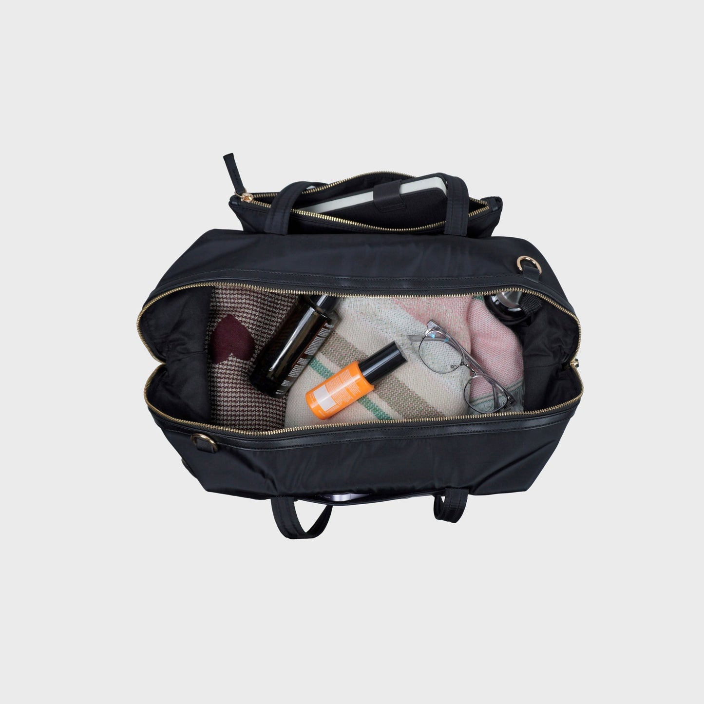 Black Vesta Multi-Pocket Weekender