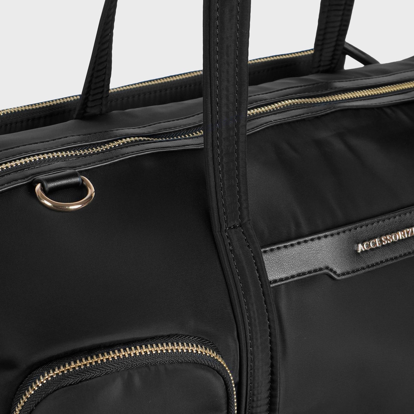 Black Vesta Multi-Pocket Weekender