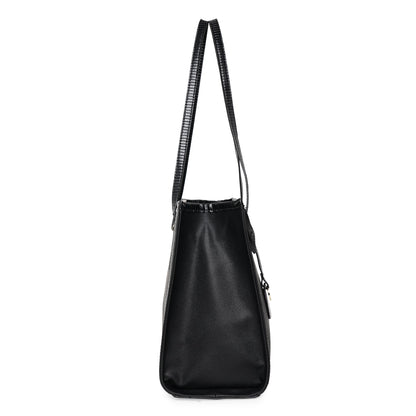 Women'S Faux Leather Black Rosie Book Tote Bag