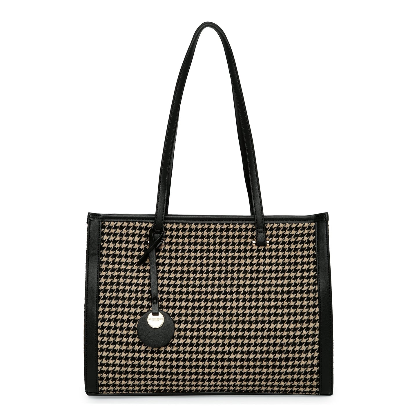 Women's Fabric Black & White Rosie Book Tote Bag