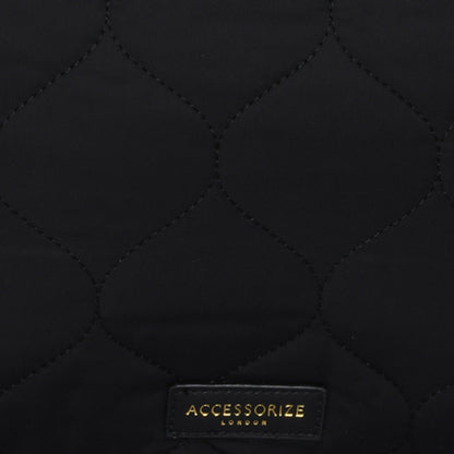 Women's Faux Leather Black Emmie Quilted Weekender Bag