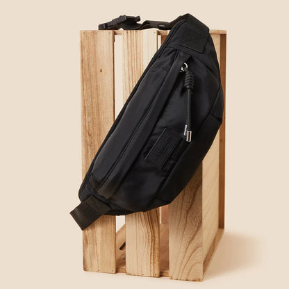 Women's Recycled Nylon Black Bumbag