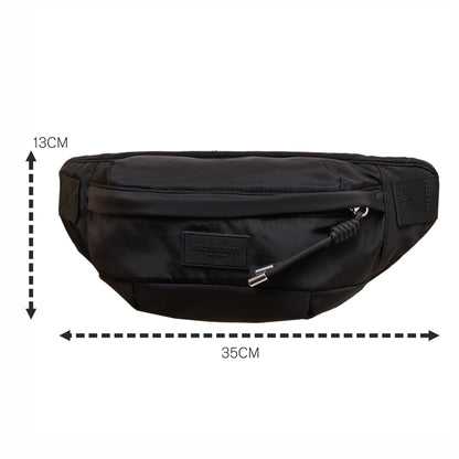 Women's Recycled Nylon Black Bumbag