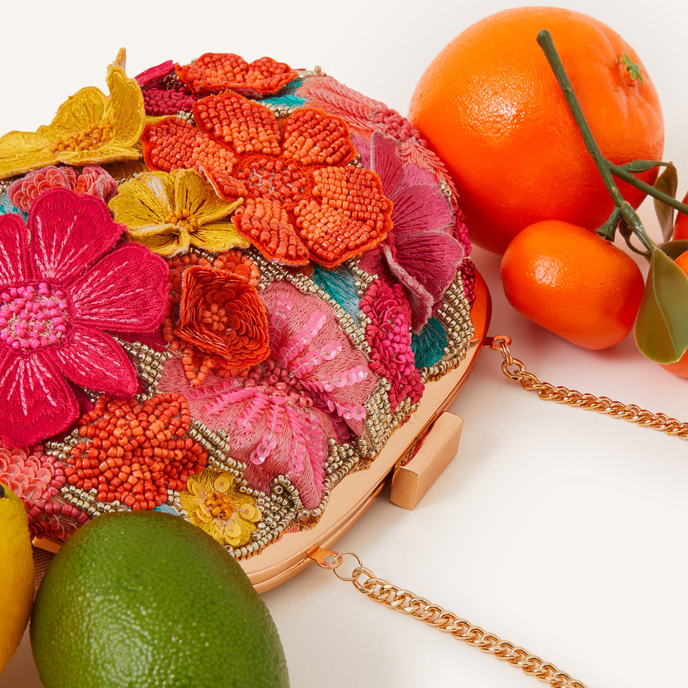 Women's Red 3D floral clipframe