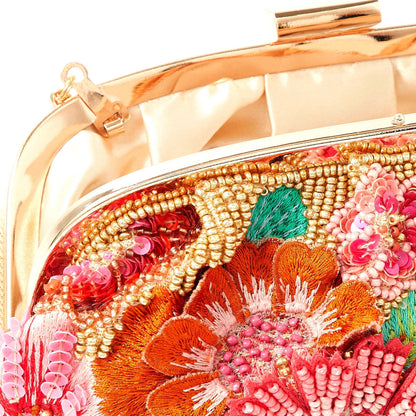 Women's Red 3D floral clipframe