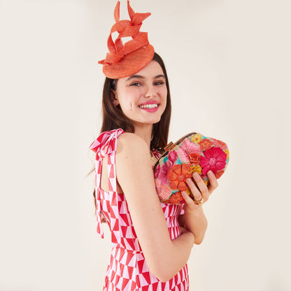 Women's Red 3D floral clipframe