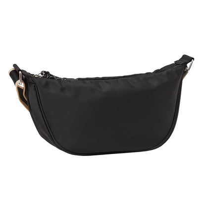 Women's Black Sling Cross-Body Bag In Recycled Nylon