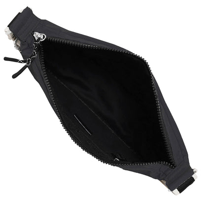 Women's Black Sling Cross-Body Bag In Recycled Nylon