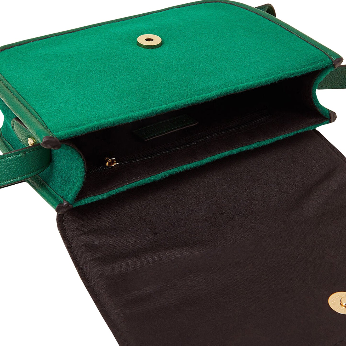 Women's Green Felt Cross Body