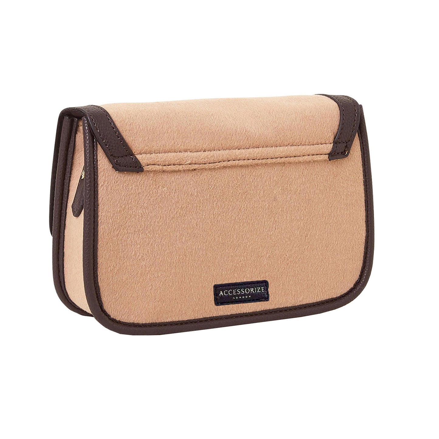 Women's Natural Two Tone Felt Cross Body Bag