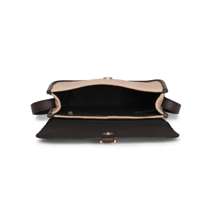 Women's Natural Two Tone Felt Cross Body Bag