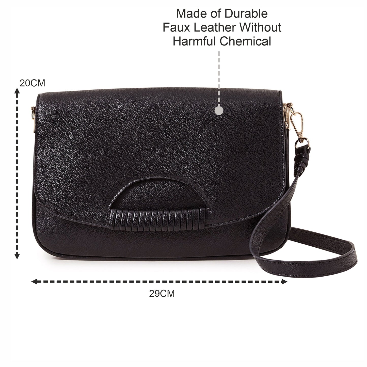 Women's Black Wrap Handle Cross Body