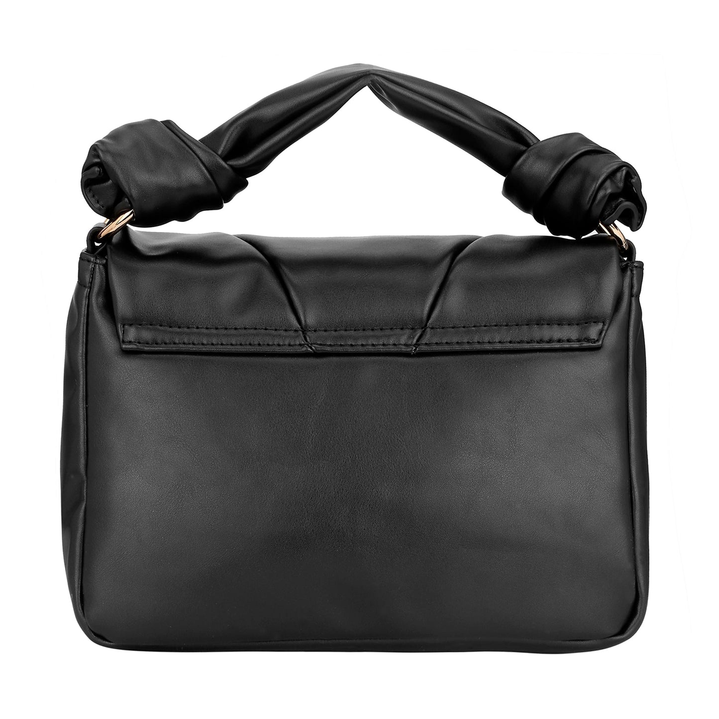 Women's Black Quilted Handheld Cross Body Bag