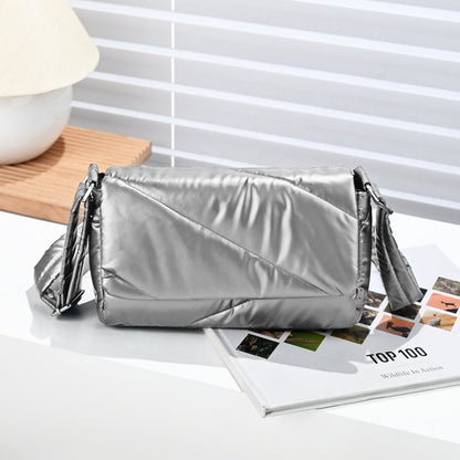 Women's Silver Metallic Crossbody Bag