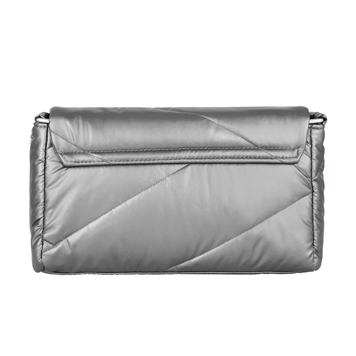 Women's Silver Metallic Crossbody Bag