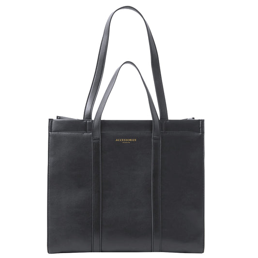 Women's Black Large Shoulder Book Bag