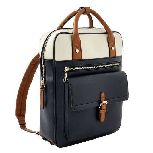Women's Faux Leather Multi Color Harrie Backpack