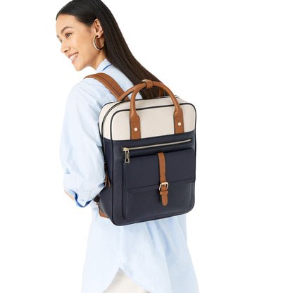 Women's Faux Leather Multi Color Harrie Backpack