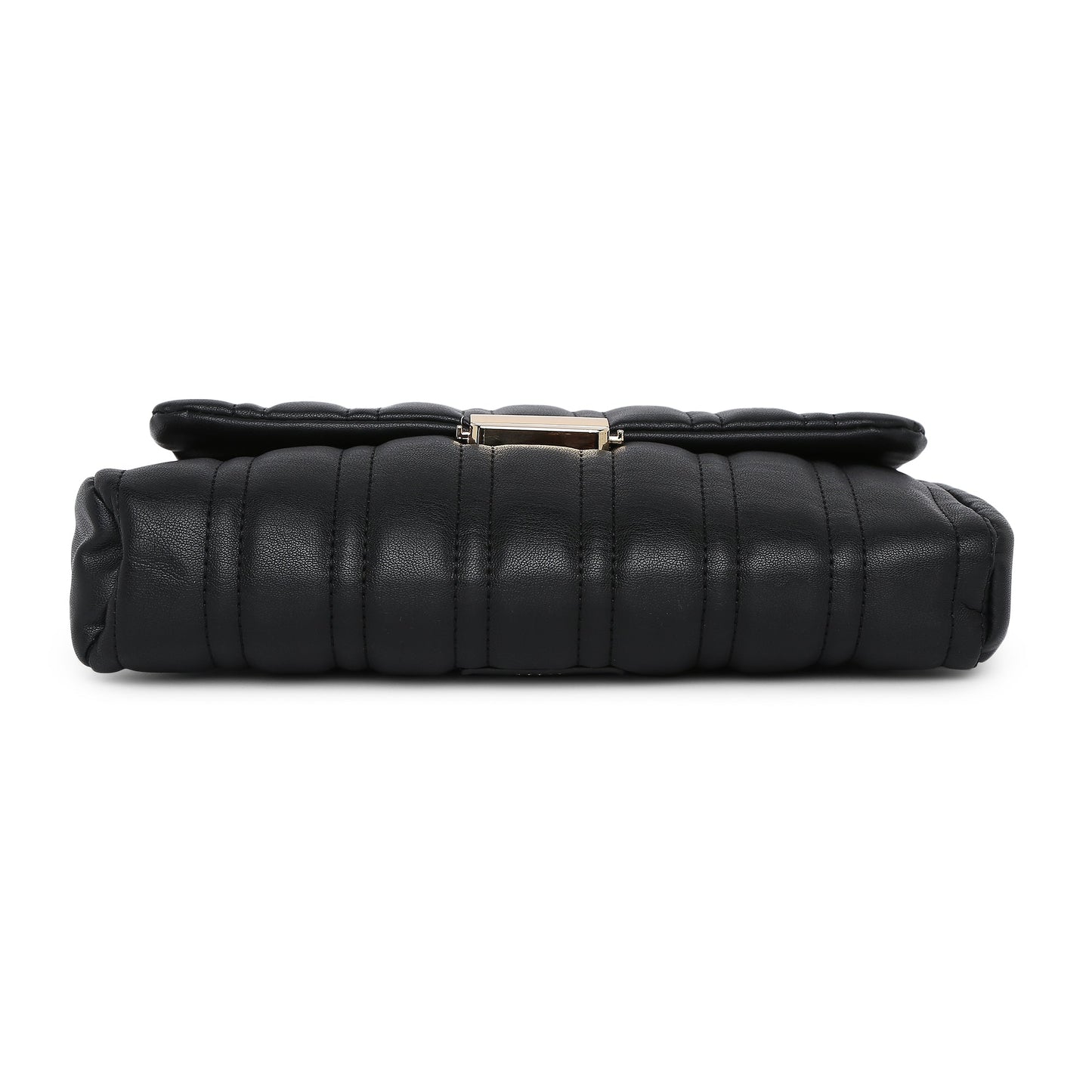 Women's Faux Leather Black Carrie Chain Quilt Sling Bag