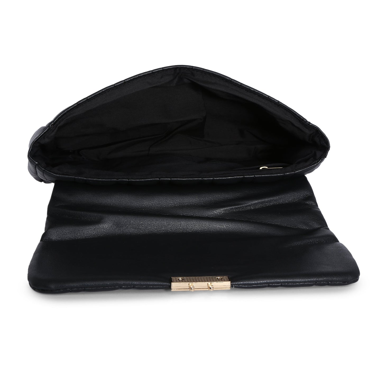 Women's Faux Leather Black Carrie Chain Quilt Sling Bag