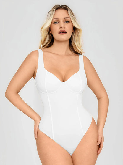 Full Body Wide Strap Bra-Free Bodysuit