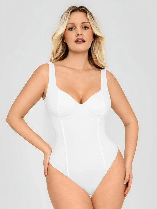 Full Body Wide Strap Bra-Free Bodysuit
