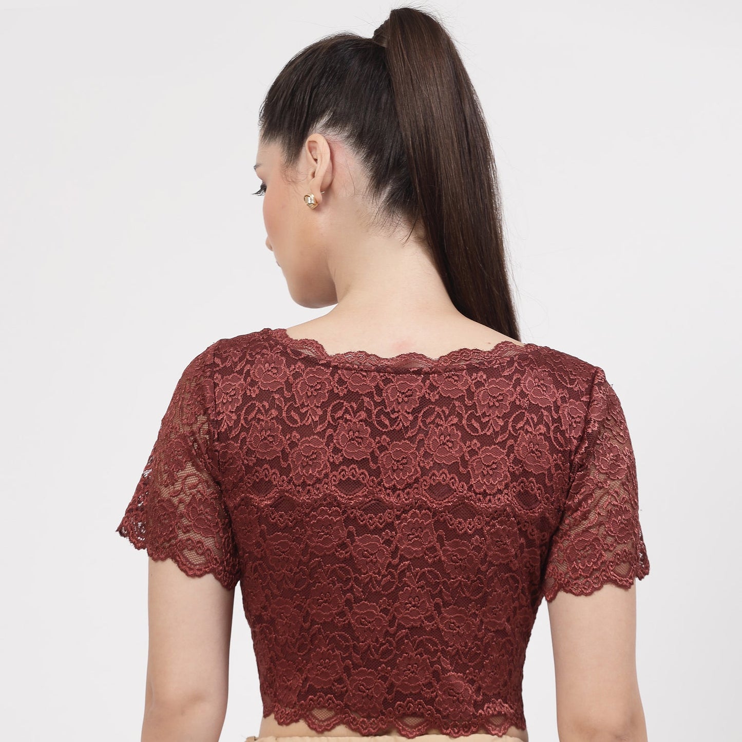 Maroon Lace Blouse