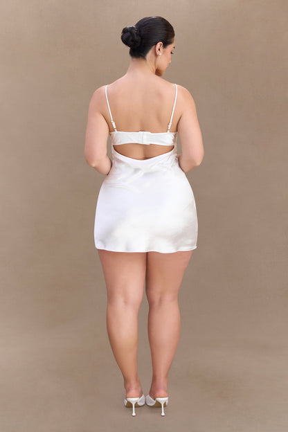 Scarlett Satin Slip Mini Dress - Ivory