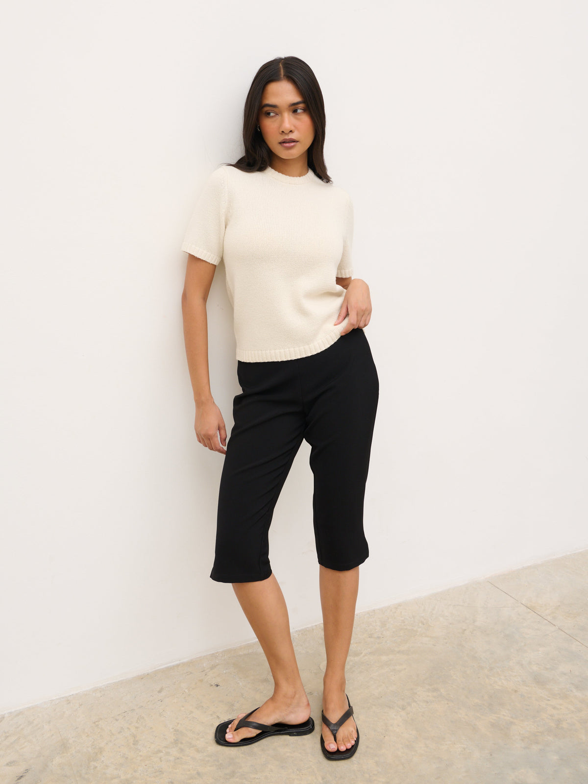 Molly Rustic Chunky Knit Top - Cream